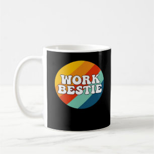 Work Bestie Emotional Help Coworker Retro Vintage Coffee Mug