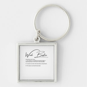 Work Bestie Funny Coworker & Colleague Classic Keychain