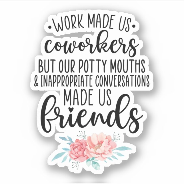 Work Bestie Gift, Coworker Gift For Work Friend (Front)