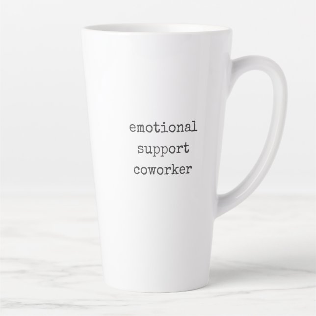 Work Bestie Gift Funny Emotional Support Coworker Latte Mug (Right)