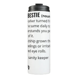 Work Bestie Ice Coffee Cup, Work Bestie Gift, Emot Thermal Tumbler