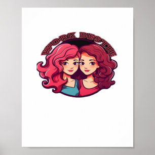 Work Bestie - Work Buddies - Matching Work Best Fr Poster
