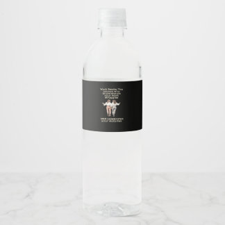 Work Besties Classic Funny Meme Water Bottle Label
