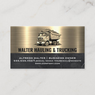 Work Dump Truck   Construction Business Card