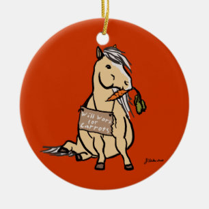 Work For Carrots Ceramic Ornament