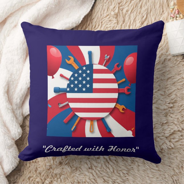 "Work for Freedom" Throw Pillow (Blanket)