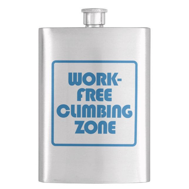 Work Free Climbing Zone Hip Flask (Front)