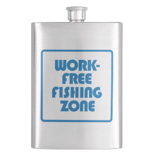 Work Free Fishing Zone Hip Flask