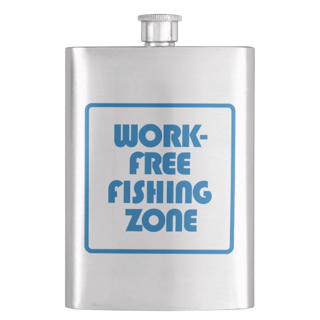 Work Free Fishing Zone Hip Flask (Front)