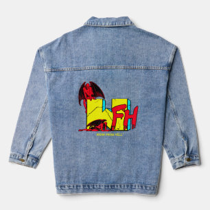 Work From Hell Demons Flower Grunge Goth Emo Work  Denim Jacket