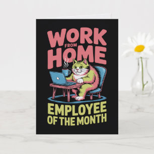 Work From Home Employee Of The Month Card