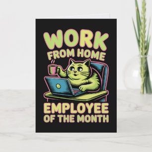 Work From Home Employee Of The Month Card