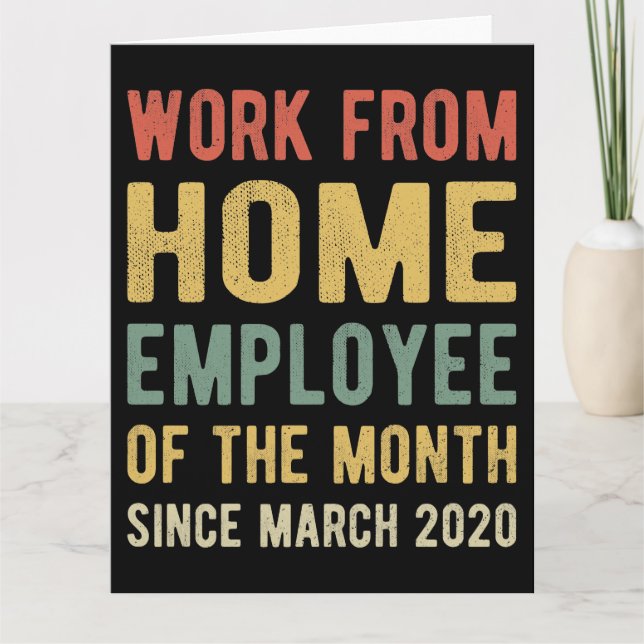 Work From Home Employee of The Month I Card (Front)