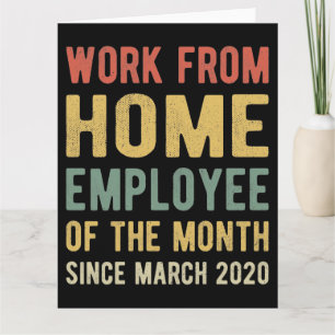 Work From Home Employee of The Month I Card