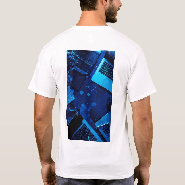 Work from Home Freelancer Computer Setup T-Shirt (Back)