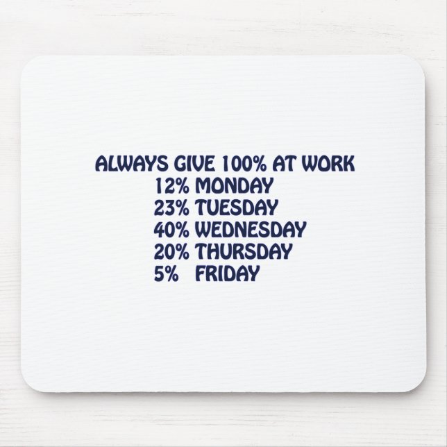 work funny stuff mouse pad (Front)