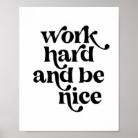 Work Hard and be Nice Vintage Retro Font