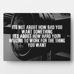 WORK HARD - Bodybuilding Workout Motivational Plaque