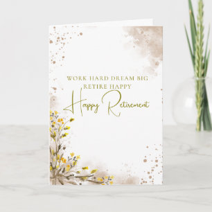 Work Hard Dream Big Retire Happy Retirement gift Card
