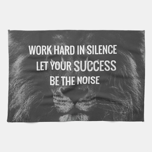 Work Hard In Silence - Motivational Kitchen Towel (Horizontal)