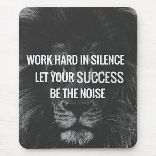 Work Hard In Silence - Motivational Mouse Pad (Front)