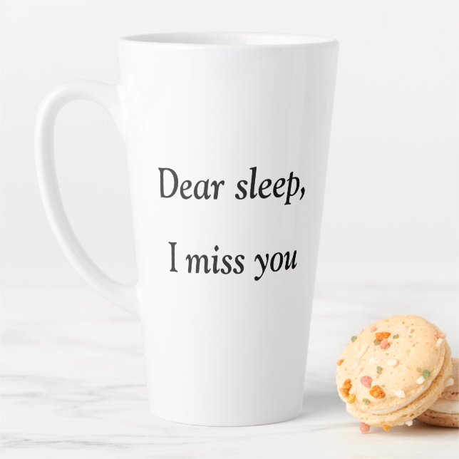 Work Hard Life Funny Quote Working Late Deadlines Latte Mug (In Situ)