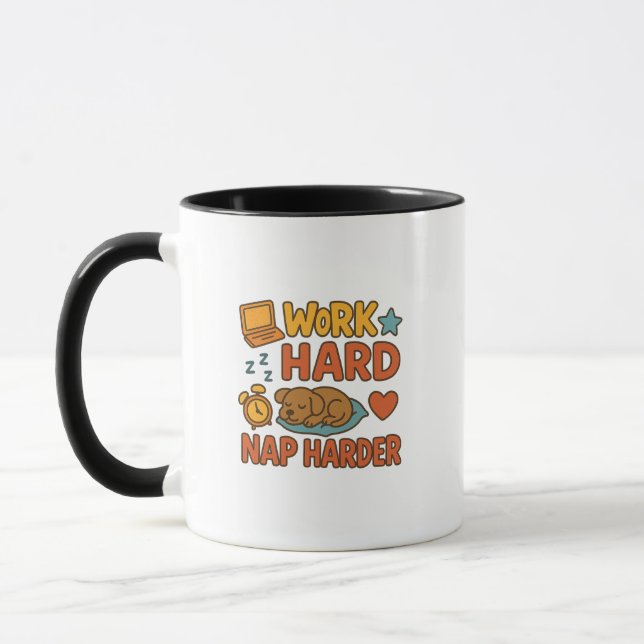 Work Hard, Nap Harder  Mug (Left)