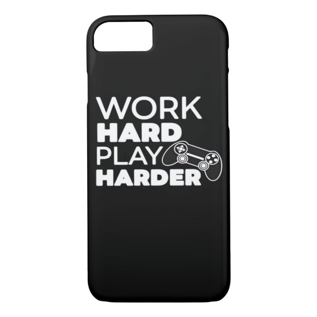 Work Hard Play Hard Classic Essential Case-Mate iPhone Case (Back)