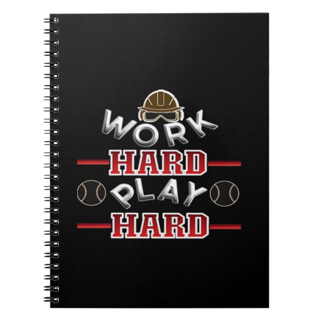 Work Hard Play Hard Classic Notebook (Front)