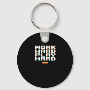 Work Hard Play Hard Classic Sloth Keychain
