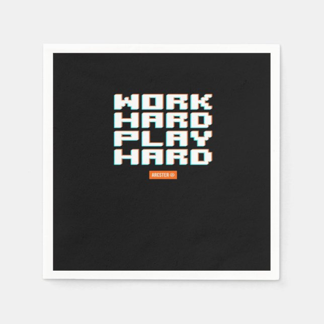 Work Hard Play Hard Classic Sloth Napkin (Front)