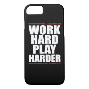 Work Hard Play Hard Essential Funny Case-Mate iPhone Case