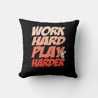 Work Hard Play Hard Essential - Labour Day Throw Pillow
