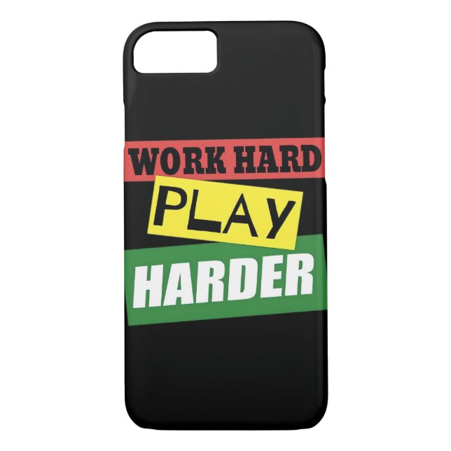 Work Hard Play Hard Essential Trend Case-Mate iPhone Case (Back)