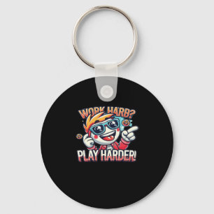 Work Hard Play Hard Essential Viral Keychain