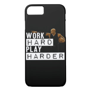 Work Hard Play Hard Funny Case-Mate iPhone Case