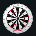 "WORK HARD PLAY HARD" Office Game Room Black/Red D Dartboard<br><div class="desc">Want to attract your employees to go into the office? Let them work hard and play hard at the office! Improve your office game room with this dartboard featuring your company's brand colours and the text "WORK HARD" on the top and "PLAY HARD" on the bottom. Encourage your employees to...</div>