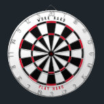 "WORK HARD PLAY HARD" Office Game Room Black/Red D Dartboard<br><div class="desc">Want to attract your employees to go into the office? Let them work hard and play hard at the office! Improve your office game room with this dartboard featuring your company's brand colours and the text "WORK HARD" on the top and "PLAY HARD" on the bottom. Encourage your employees to...</div>