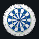 "WORK HARD PLAY HARD" Office Game Room Blue/Green  Dartboard<br><div class="desc">Want to attract your employees to go into the office? Let them work hard and play hard at the office! Improve your office game room with this dartboard featuring your company's brand colours and the text "WORK HARD" on the top and "PLAY HARD" on the bottom. Encourage your employees to...</div>