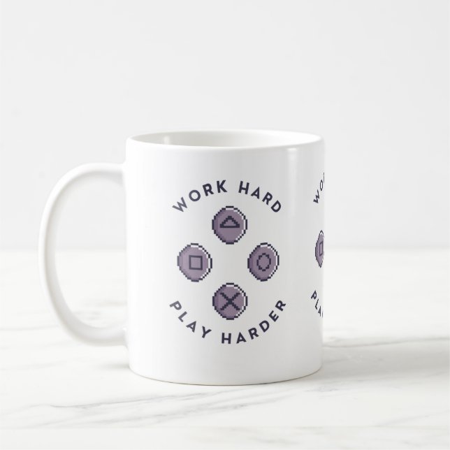Work Hard Play Harder Coffee Mug (Left)