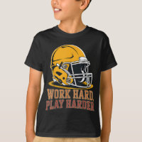 Work Hard Play Harder Football Helmet For Labour G