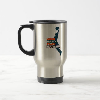 Work Hard Play So Hard Basketball Player Classic Travel Mug