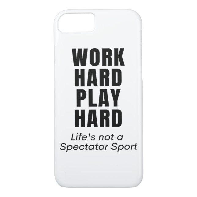 Work Hard Play So Hard Classic Case-Mate iPhone Case (Back)