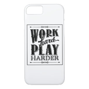 Work Hard Play So  Hard Essential Case-Mate iPhone Case