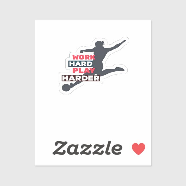 Work Hard Play So Hard Female Soccer Player Classi (Sheet)