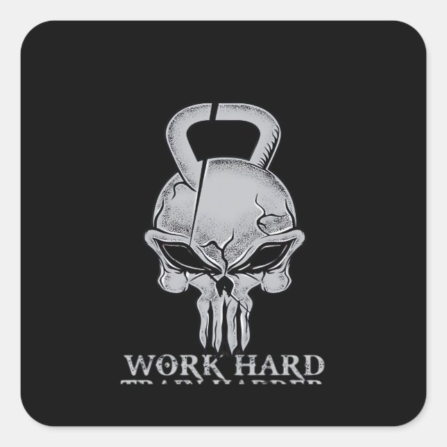 Work Hard Play So Hard For Fitness Freaks Square Sticker (Front)