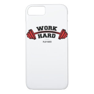 Work Hard Play So Hard for Workers Funny Case-Mate iPhone Case