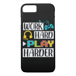 Work Hard Play So Hard Funny and Trending Quote Case-Mate iPhone Case