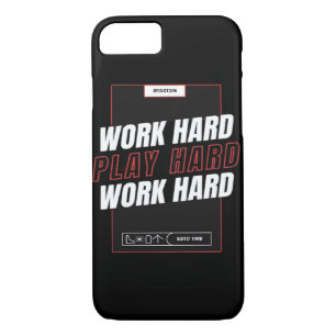 Work Hard, Play So Hard Funny Case-Mate iPhone Case