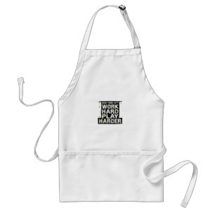 Work Hard Play So Hard- Labor Day Funny and Vintag Standard Apron